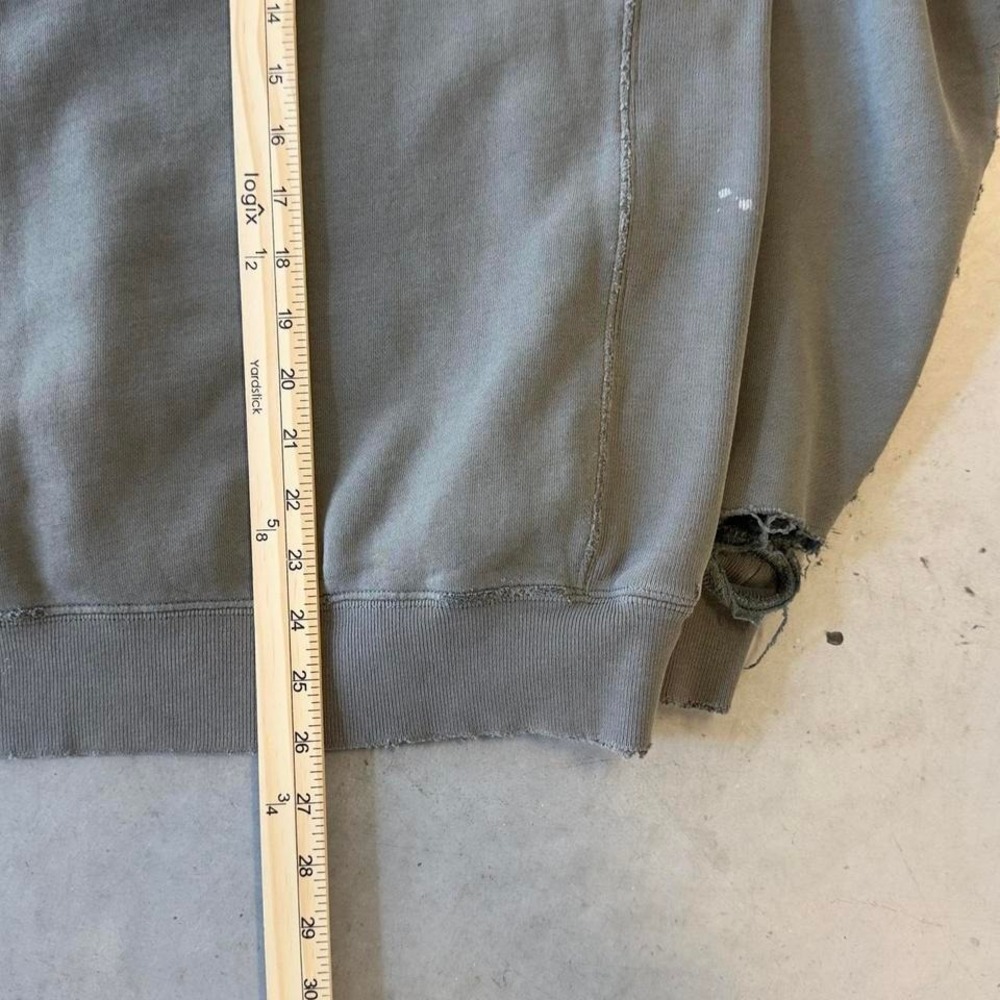 Vintage Eddie Bauer faded olive green heavyweight thrashed blank crewneck - Picture 5 of 6